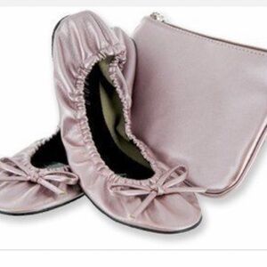 Sidekicks Foldable Shoe Pink Metallic Size Small